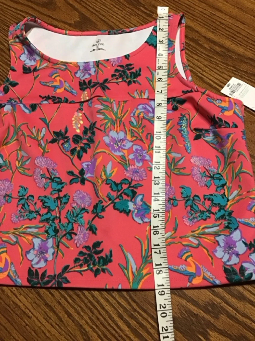 Floral Coral A-Line Women's Skirt and top NWT size XL